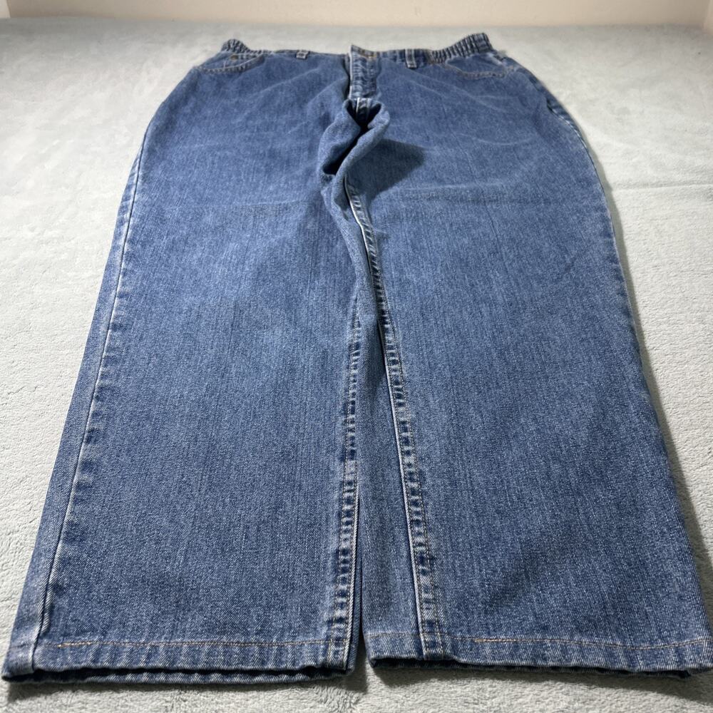 USA 2000s LL Bean Relaxed Straight Jeans Women 16 34x27 Hamilton Loose Stretch